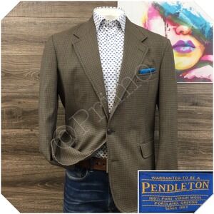 PENDLETON Mens Wool Blazer Sport Coat Casual Jacket Size 42R Classic Suit (FLAW)